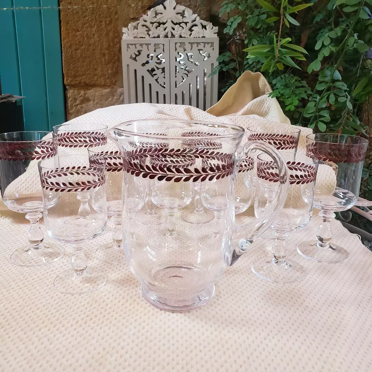 Ensemble verres et carafe