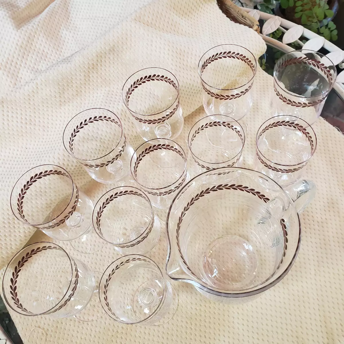 Ensemble verres et carafe en cristal