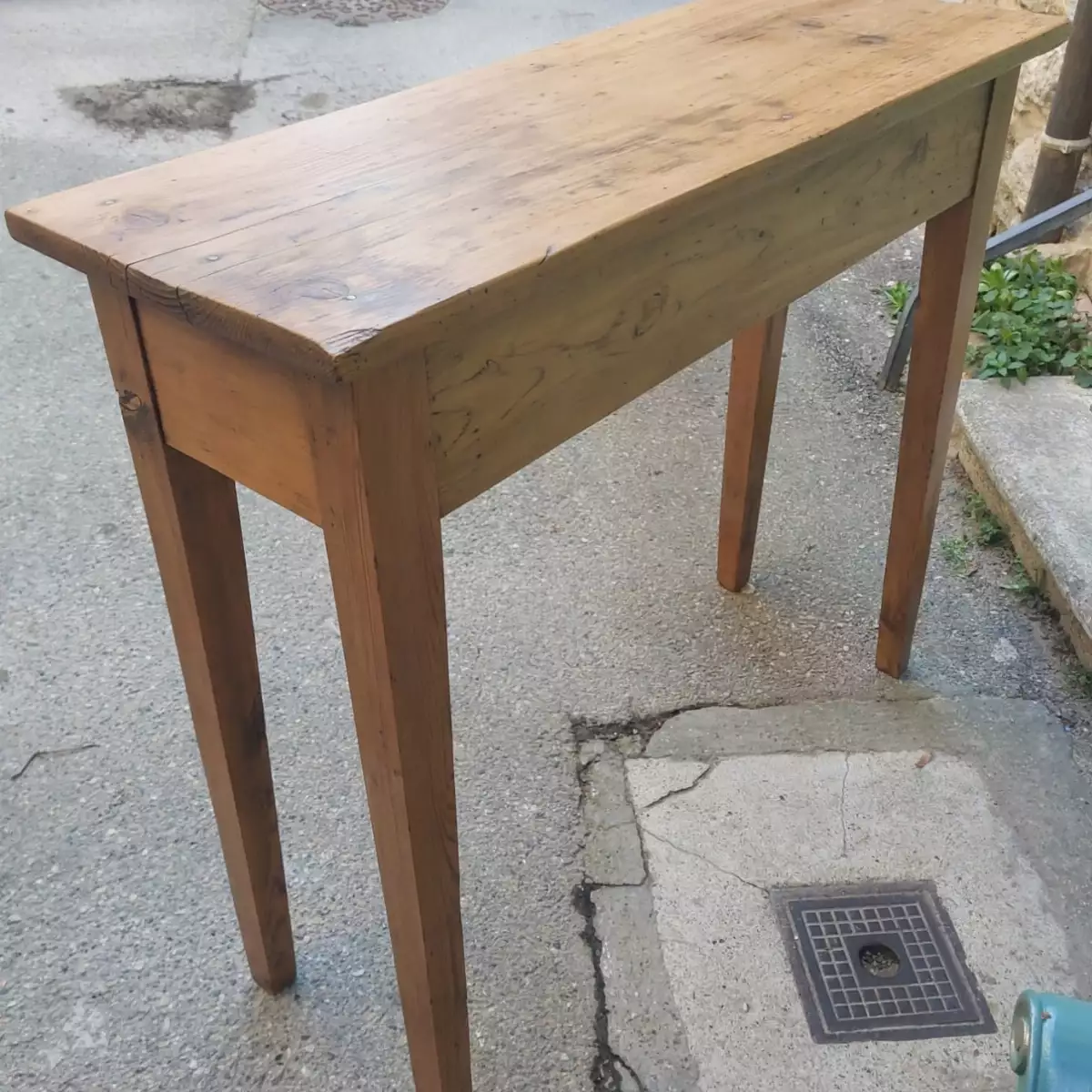 Console d'entrée ancienne en bois massif