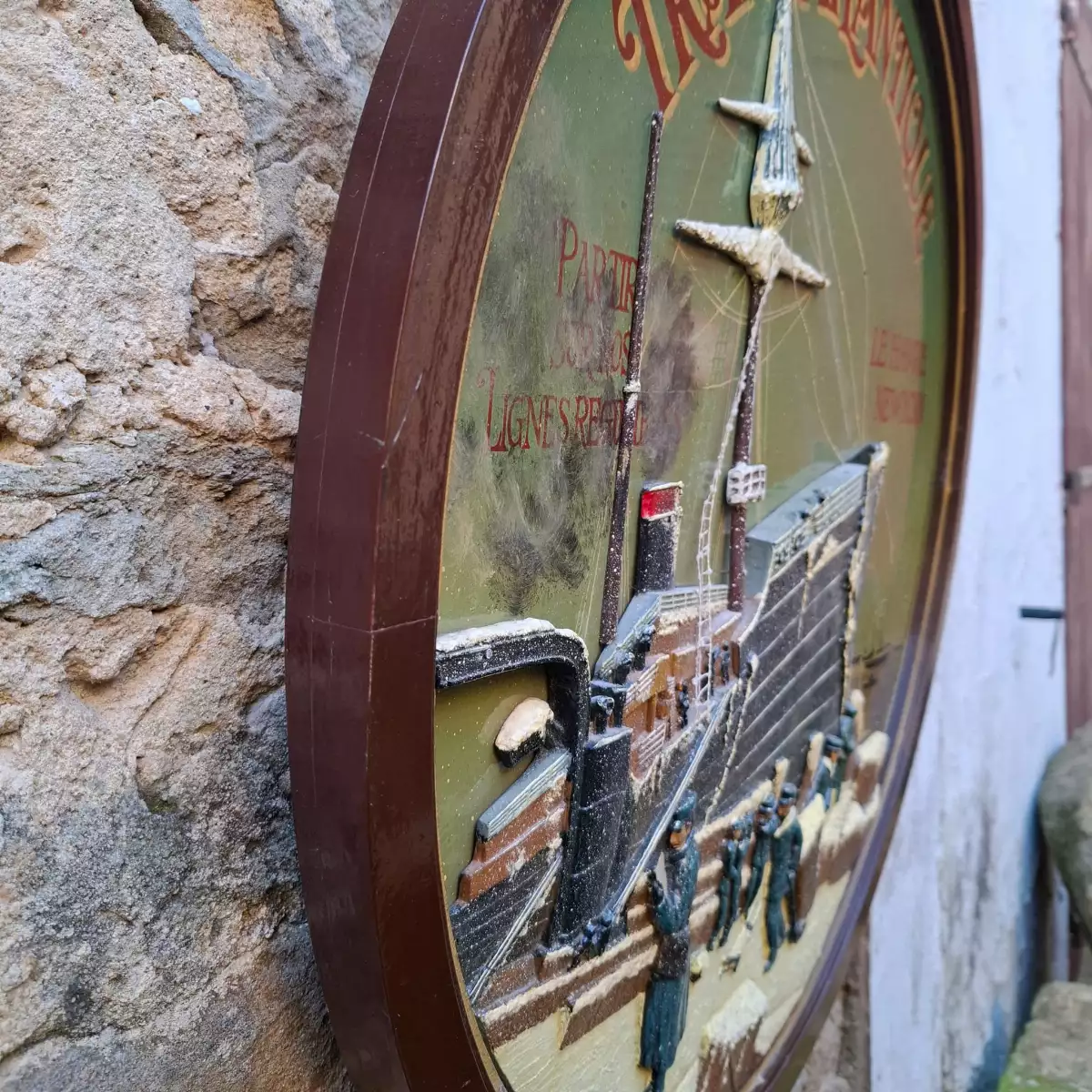 Tableau en bois du Transatlantique Le Havre-NewYork