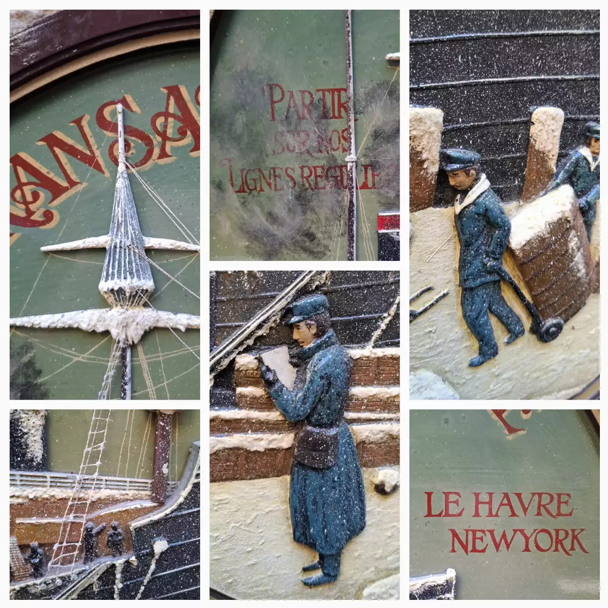 Tableau en bois du Transatlantique Le Havre-NewYork