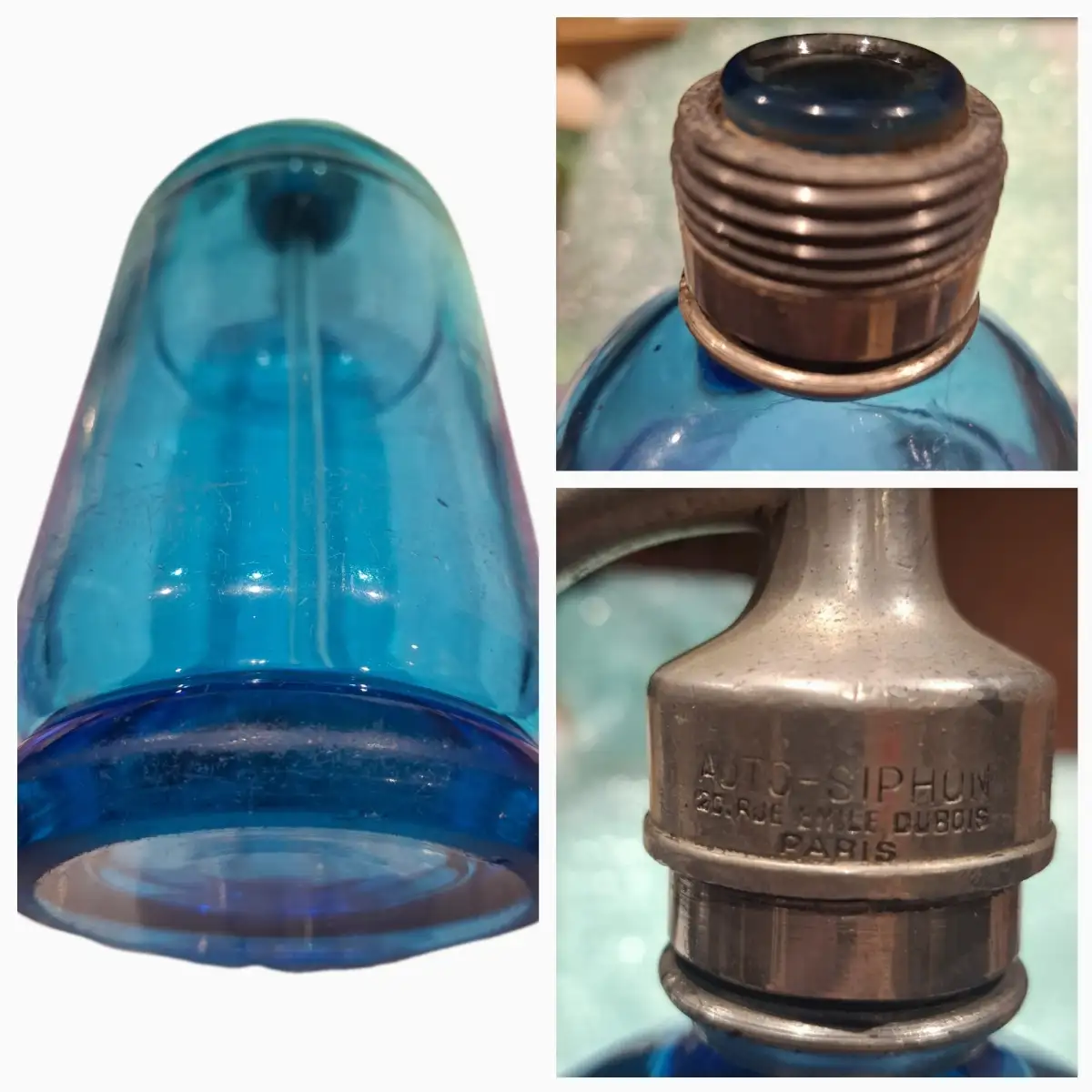 Bouteille ancienne avec siphon