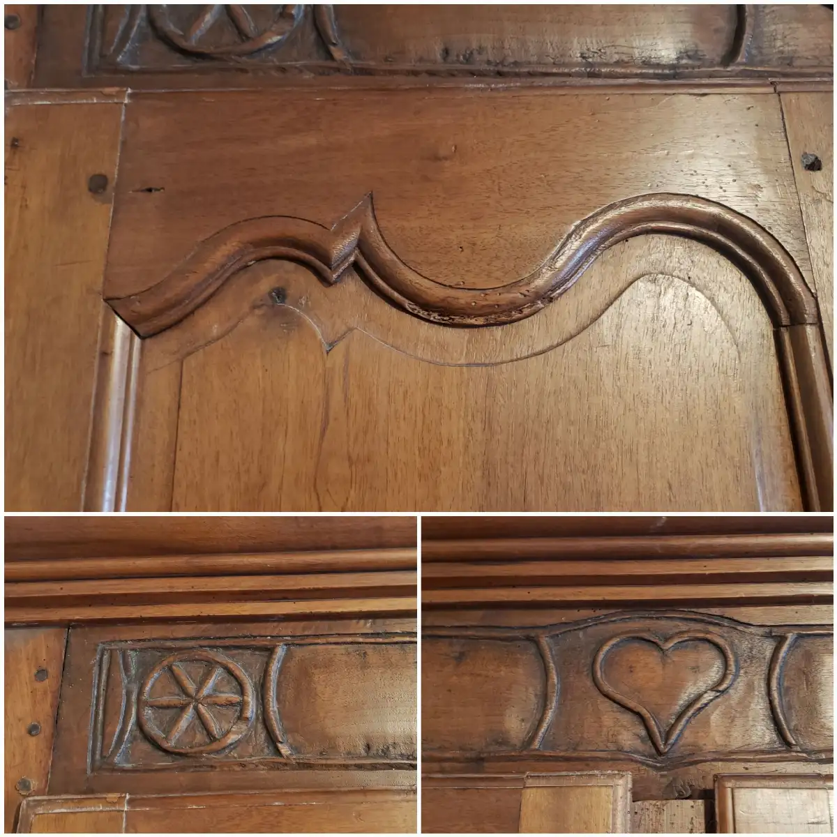 Armoire en châtaignier massif ancienne XIXème