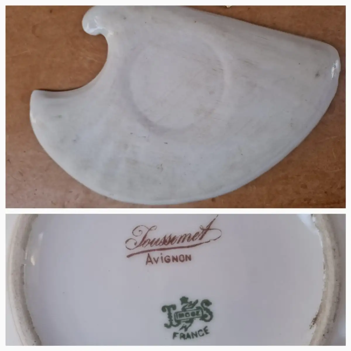 Grande tasse et son plateau déjeuner en porcelaine