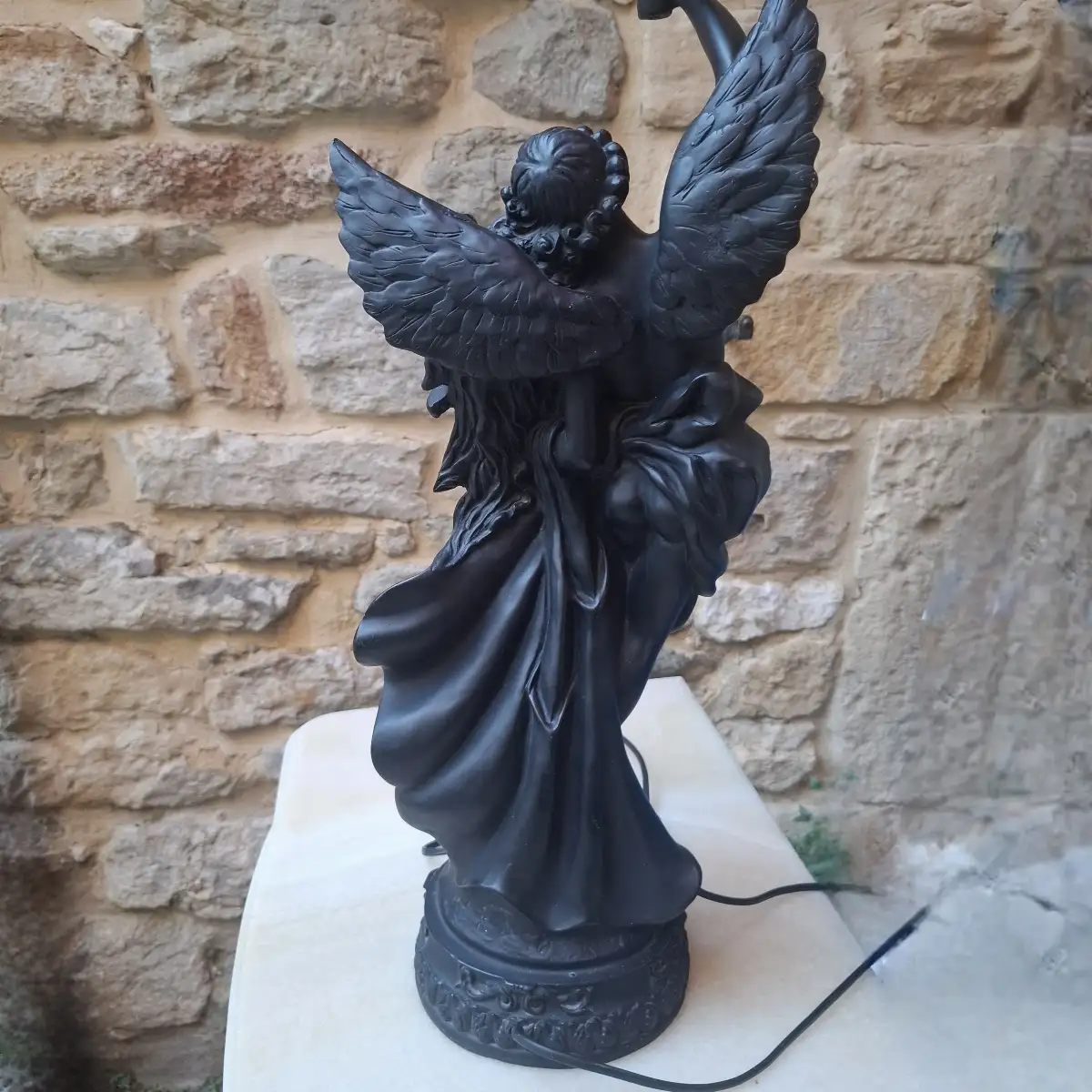 Lampe art nouveau ange et femme