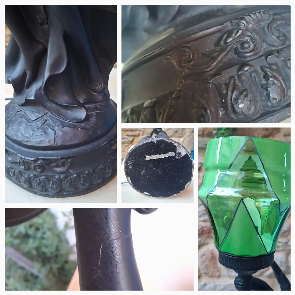 Lampe art nouveau ange et femme