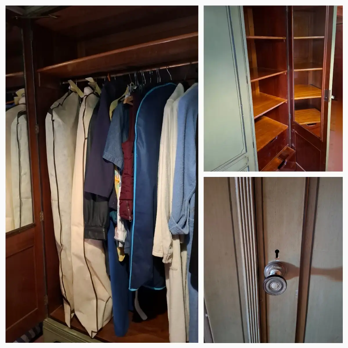 Armoire style Louis XVI bois laqué