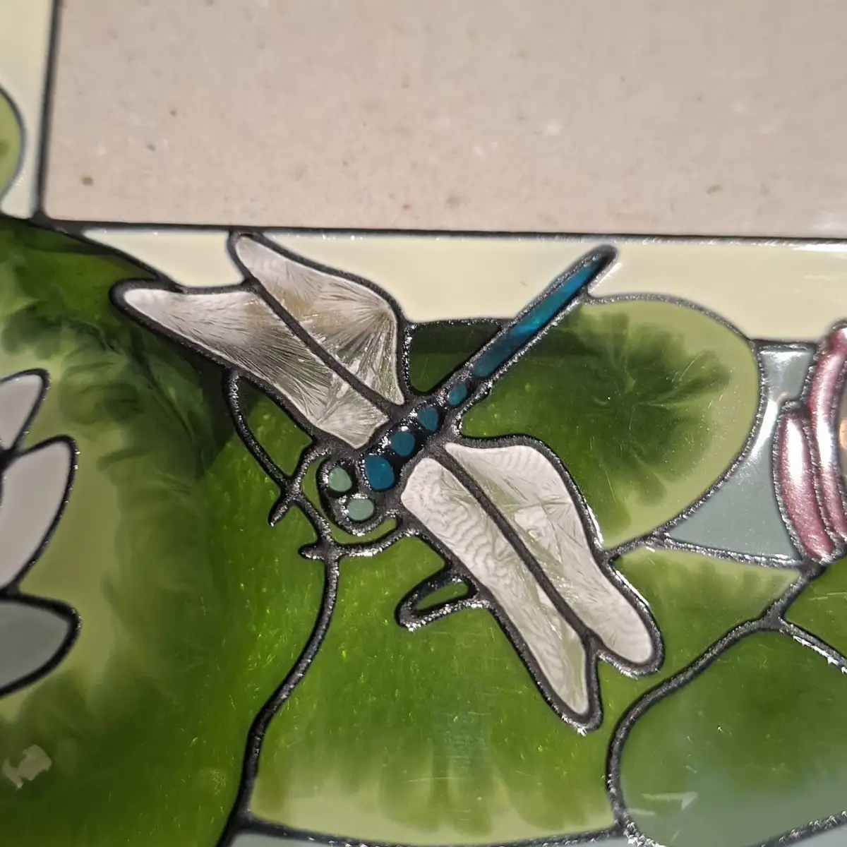 Cadre porte photo en verre, style art nouveau