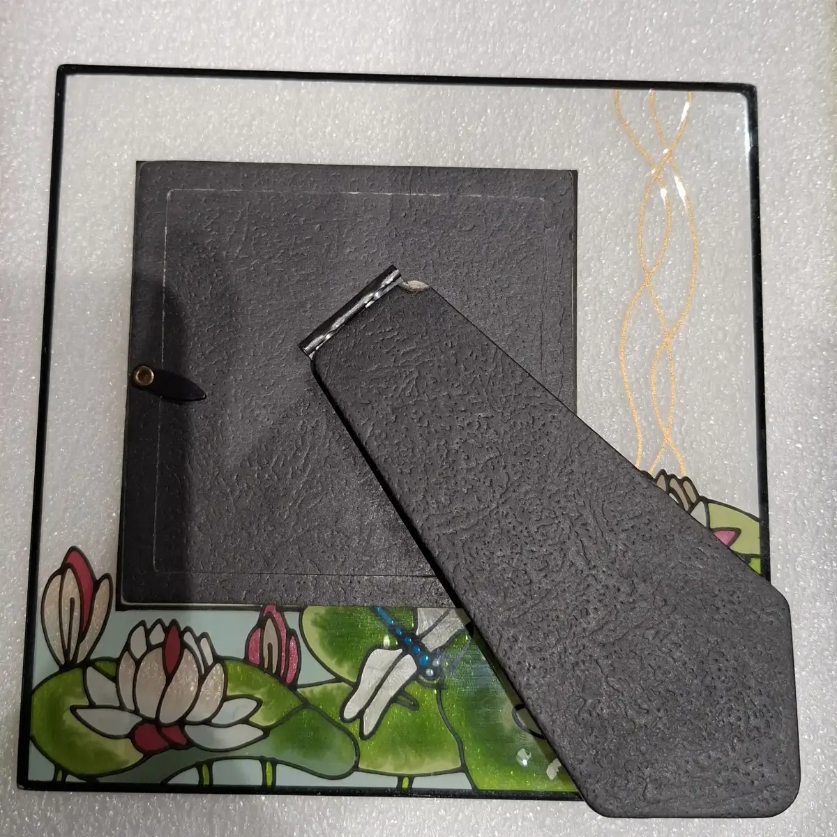 Cadre porte photo en verre, style art nouveau