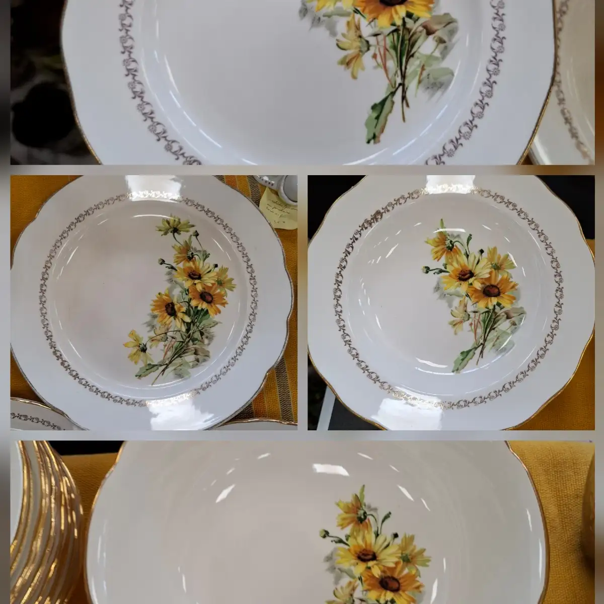 Service de table GIEN, modèle Marguerite, 33 pièces